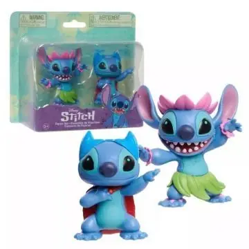 Újdonság Stitch Hula és Superhero - 2 db-os figura szett