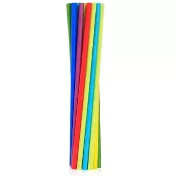 Újdonság Színes papírszívószál, 20 cm - 24 db-os