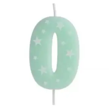 Vedd meg online Színes születésnapi számgyertya, 6 cm - 0