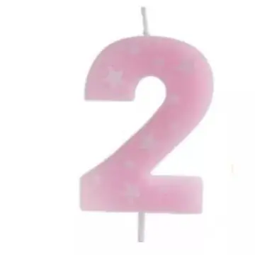 Akciós ár Színes születésnapi számgyertya, 6 cm - 2