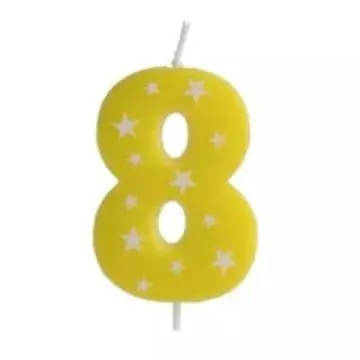 Színes születésnapi számgyertya, 6 cm - 8 Nézd meg most
