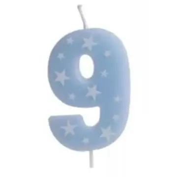 Utolsó esély Színes születésnapi számgyertya, 6 cm - 9