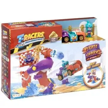 Szuper akció T-Racers Kalóztámadás cápákkal játékszett