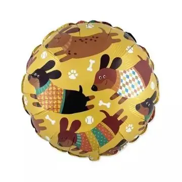 Tacskó mintás fólia lufi - 22 cm Prémium