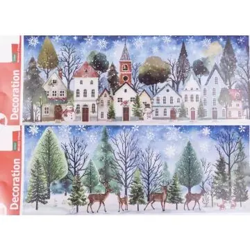 Téli mintás ablakmatrica - 53 x 20 cm, többféle Vásárlói kedvenc