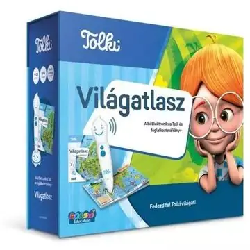 Kedvezményes ár Tolki Világatlasz interaktív foglalkoztató könyv - készletben