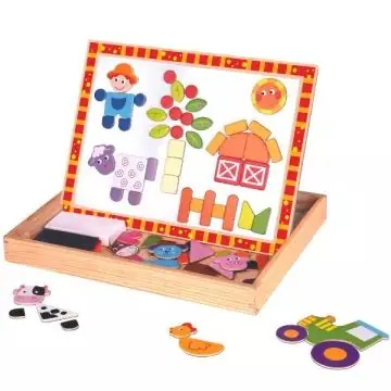 Tooky Toy 2 az 1-ben mágneses puzzle és tábla - Farm Biztonságos fizetés