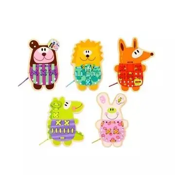 Tooky Toy 5 az 1-ben fűzős állatkák játékszett Szezonális akció