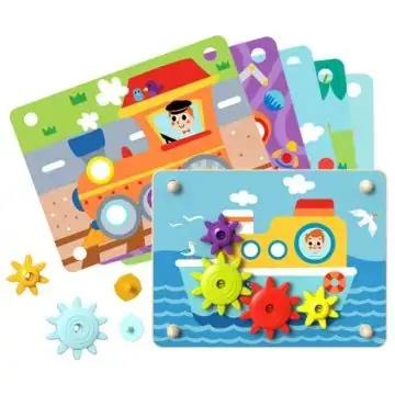 Tooky Toy Fogaskerék-mozaik fejlesztő játék Szuper ajánlat