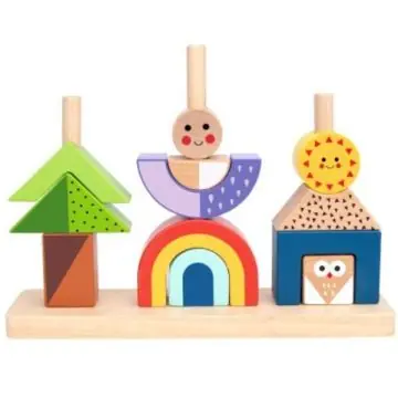 Ne maradj le Tooky Toy Montessori építőjáték fából - Kirándulás nappal és éjjel