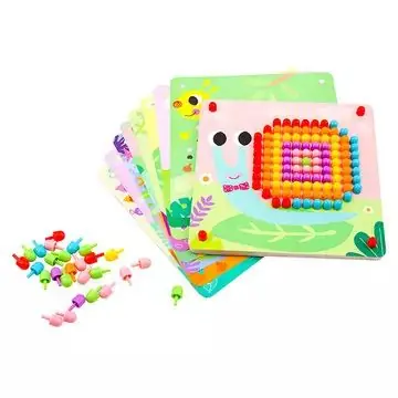 Akciós ár Tooky Toy Pötyi játék fatáblán - Állatok