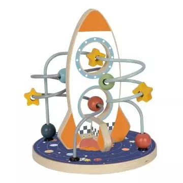 Különleges ajánlat Tooky Toy Rakéta golyóvezető pálya fából