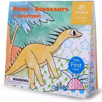 Tooky Toy Vízzel festő füzet dinoszaurusz mintákkal Kihagyhatatlan ajánlat