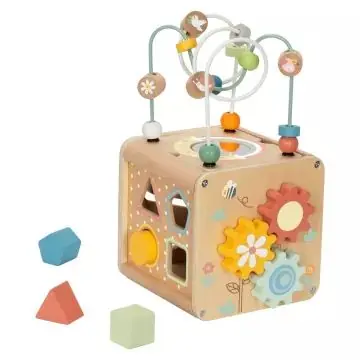 Tooy Toys Foglalkoztató kocka, fa Vedd meg online