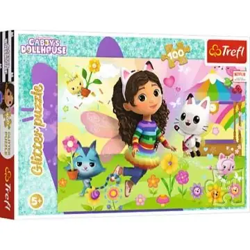 Trefl Gabi babaháza Glitter puzzle - 100 darabos Gyors szállítás