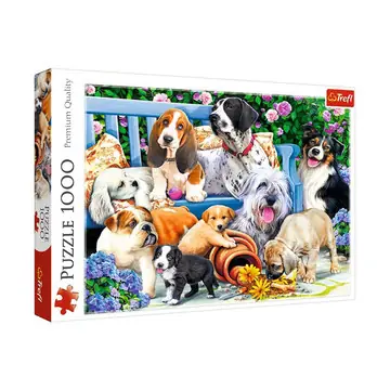 Trefl Kutyák a kertben puzzle - 1000 darabos Legkelendőbb