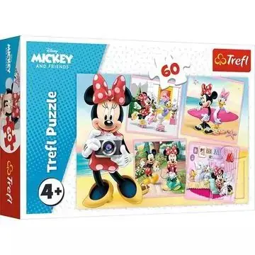 Trefl Minnie egér a fotós puzzle - 60 darabos Árengedmény
