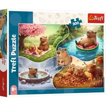 Trefl Négy évszak kapibarákkal puzzle - 300 darabos Szuper akció