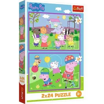 Trefl Peppa a játszótéren - 2 x 24 darabos puzzle Kiárusítás