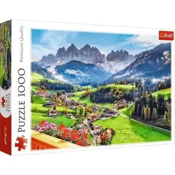 Trefl Santa Maddalena, Dolomitok, Olaszország - 1000 darabos puzzle Gyors szállítás