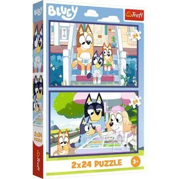 Trefl Vicces Bluey - 2 x 24 darabos puzzle Ne maradj le