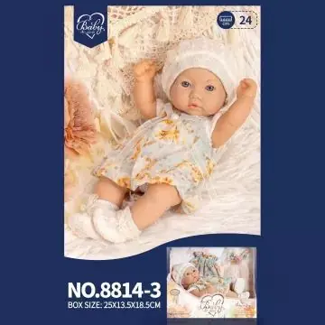 Legkelendőbb Újszülött játékbaba szoknyában - 25 cm