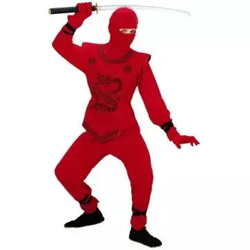 Vörös sárkány ninja jelmez - 140 cm-es méret Szuper ajánlat