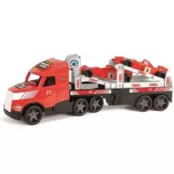 Ajánlat Wader Magic Truck Action F1 autószállító kamion versenyautókkal - 79 cm