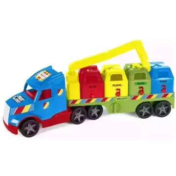 Wader Magic Truck Basic szelektív kukásautó - 79 cm Szuper ajánlat