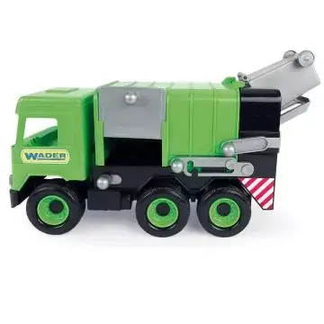 Wader Middle Truck kukásautó, 42 cm - zöld Prémium