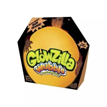 Azonnali szállítás Wubble Glowzilla Csodálatos bubi labda, leddel világító - 75 cm, neon narancs