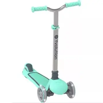 Yvolution Glider Air összecsukható, világító, háromkerekű roller - Zöld Azonnal elérhető