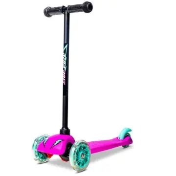 Yvolution Neon Bolt háromkerekű roller világító kerékkel - Rózsaszín Azonnal elérhető