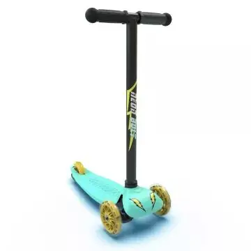 Újdonság Yvolution Neon Bolt háromkerekű roller világító kerékkel - Zöld-CSOMAGOLÁSSÉRÜLT