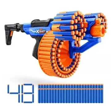 Különleges ajánlat ZURU X-Shot Insanity Blitz Hammer Forgótáras szivacslövő fegyver 48 db lövedékkel - 1. széria