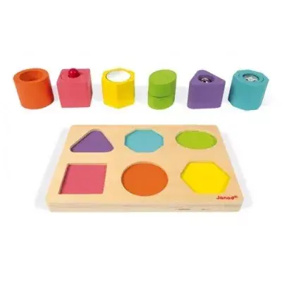 Janod 05332 I Wood formák és hangok Kirakó 6 db-os Olcsóbb