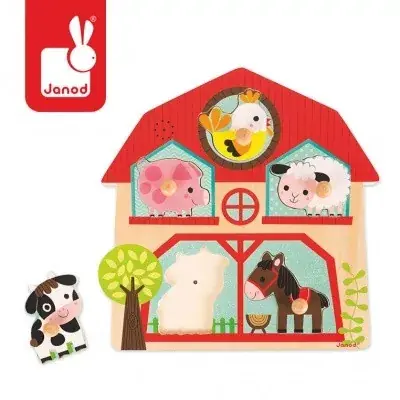 Janod 07079 Zenés puzzle - én kicsi farmon élő barátaim Szuper ajánlat