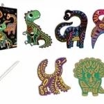 Bestseller Janod 07889 Kivágható képkarcoló dinoszaurusz