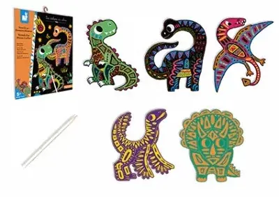 Bestseller Janod 07889 Kivágható képkarcoló dinoszaurusz