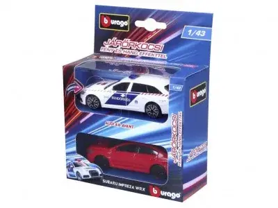 Ajánlat Bburago 1/43 - Audi A6 rendõrautó és üldözöttje (Subaru Impreza)