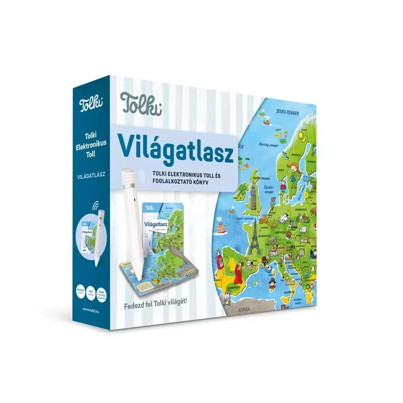 Korlátozott ajánlat Tolki Interaktív foglalkoztató könyv tollal készletben - Világatlasz