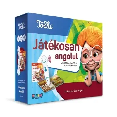 Tolki Interaktív foglalkoztató könyv tollal készletben - Játékosan angolul Szuper akció