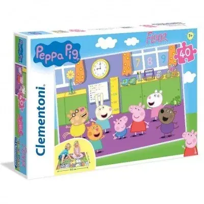 Különleges ajánlat Clementoni 40 DB-OS SUPERCOLOR MAXI PUZZLE - PEPPA