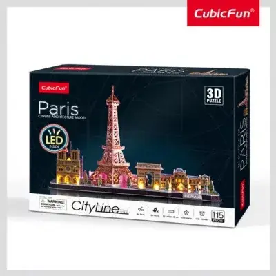 Cubic Fun 3D puzzle City Line Párizs LED-es Olcsóbb