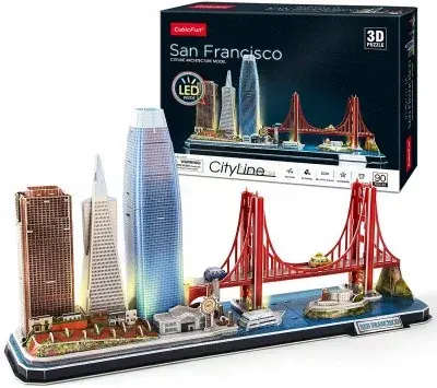 Kedvezményes ár Cubic Fun 3D puzzle City Line LED-es San Francisco