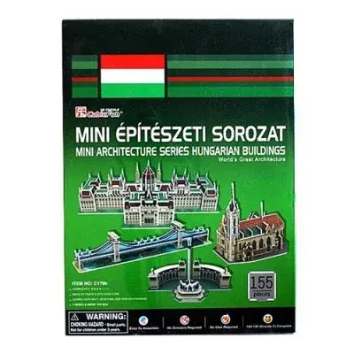 Korlátozott ajánlat Cubic Fun Mini építészeti sorozat 3Dmagyar épületek