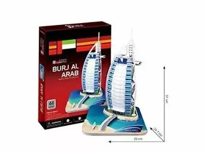Prémium Cubic Fun 3D puzzle kicsi Burj Al Arab 44 db-os