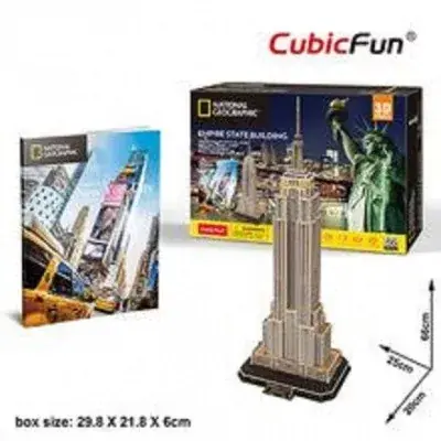 Biztonságos fizetés Cubic Fun 3D puzzle Empire State Building Nat. Geo. Fotóalbummal (66 db-os)