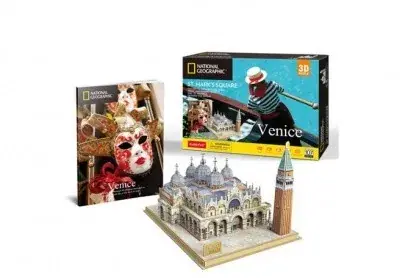Legkelendőbb Cubic Fun 3D puzzle Velence Szent Márk tér Nat. Geo. Fotóalbummal (107 db-os)