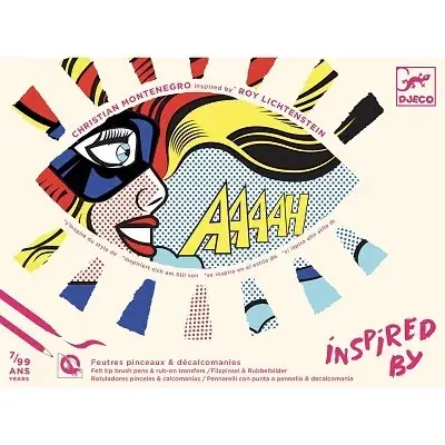 Exkluzív ajánlat Djeco Művészeti műhely - Szuperhősök - Inspired by Roy Lichtenstein - Superheroes (DJECO09376)